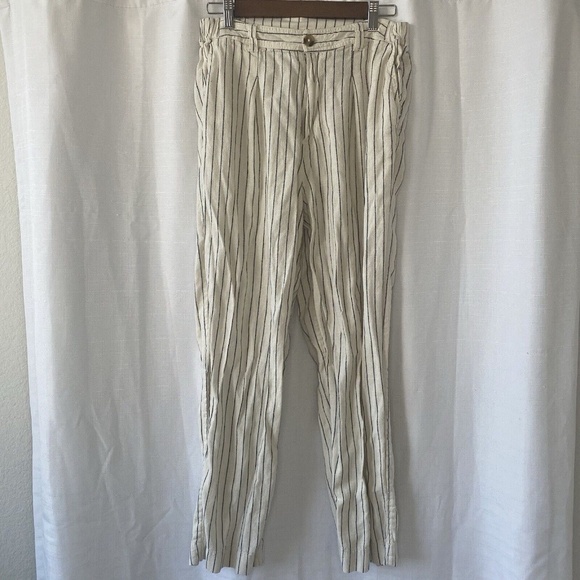Fat Face Women’s Pendeen Linen Blend Wide Leg Trousers in Cream - Picture 2 of 10